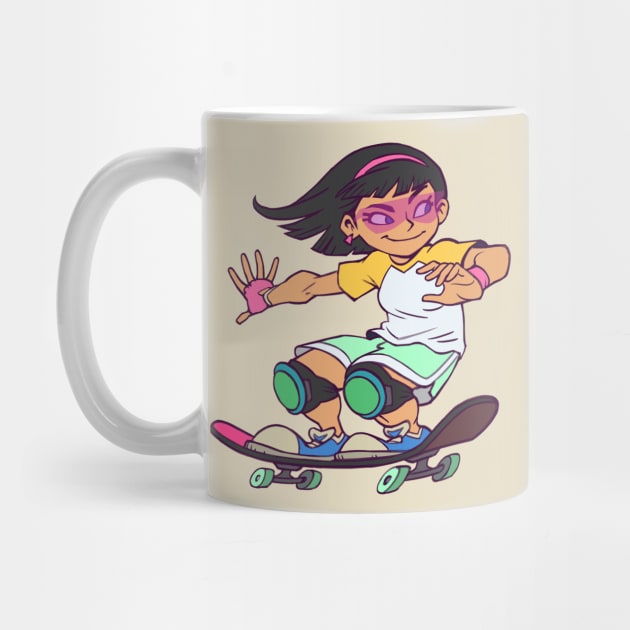 Skater Girl 80s by  KendallHaleArt